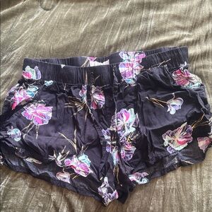 Vans Black Floral Patterned Shorts